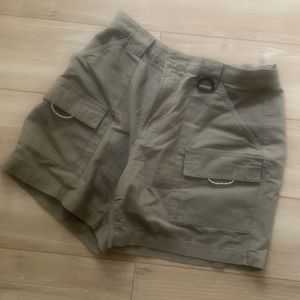 Womens Columbia Olive Green Cargo Shorts